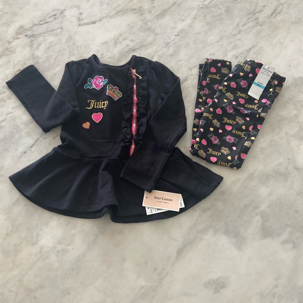 juicy couture black and pink size 5